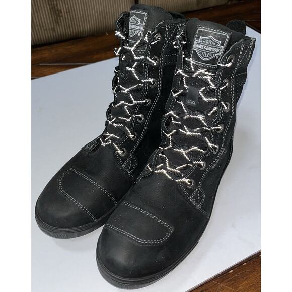 Harley-Davidson Men's Steinman 7-Inch Waterproof Motorcycle Boots D93696 Size 8M - Picture 1 of 10